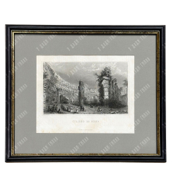 Римский Колизей. Гравюра. Испания, Мадрид. МАСТЕРСКАЯ ГАСПАРА И РОИГА. 1854.