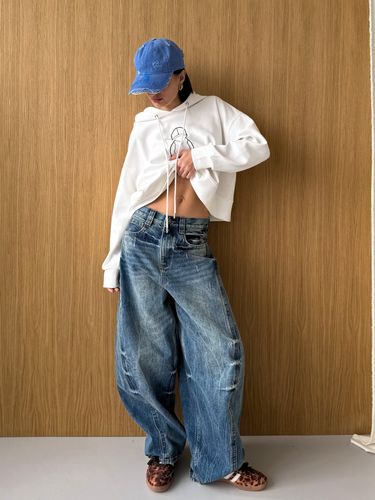 Джинсы широкие женские NOHO