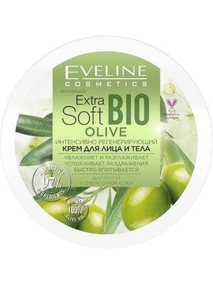 EVELINE Интенсивно регенерирующий крем для лица и тела серии Extra Soft Bio, 200мл