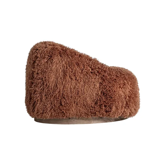 Лаунж-кресло VICAL Pavia, коричневый мех