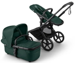 Коляска Bugaboo Fox 5 Renew complete 2 в 1 Black/Fern Green-Fern Green