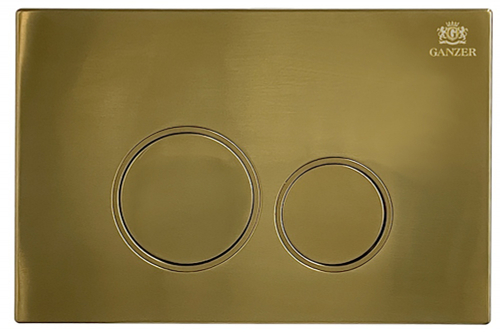 Кнопка для инсталляции с КРУГ. клав. (МАТ. ЗОЛОТО) GANZER (24/1шт)