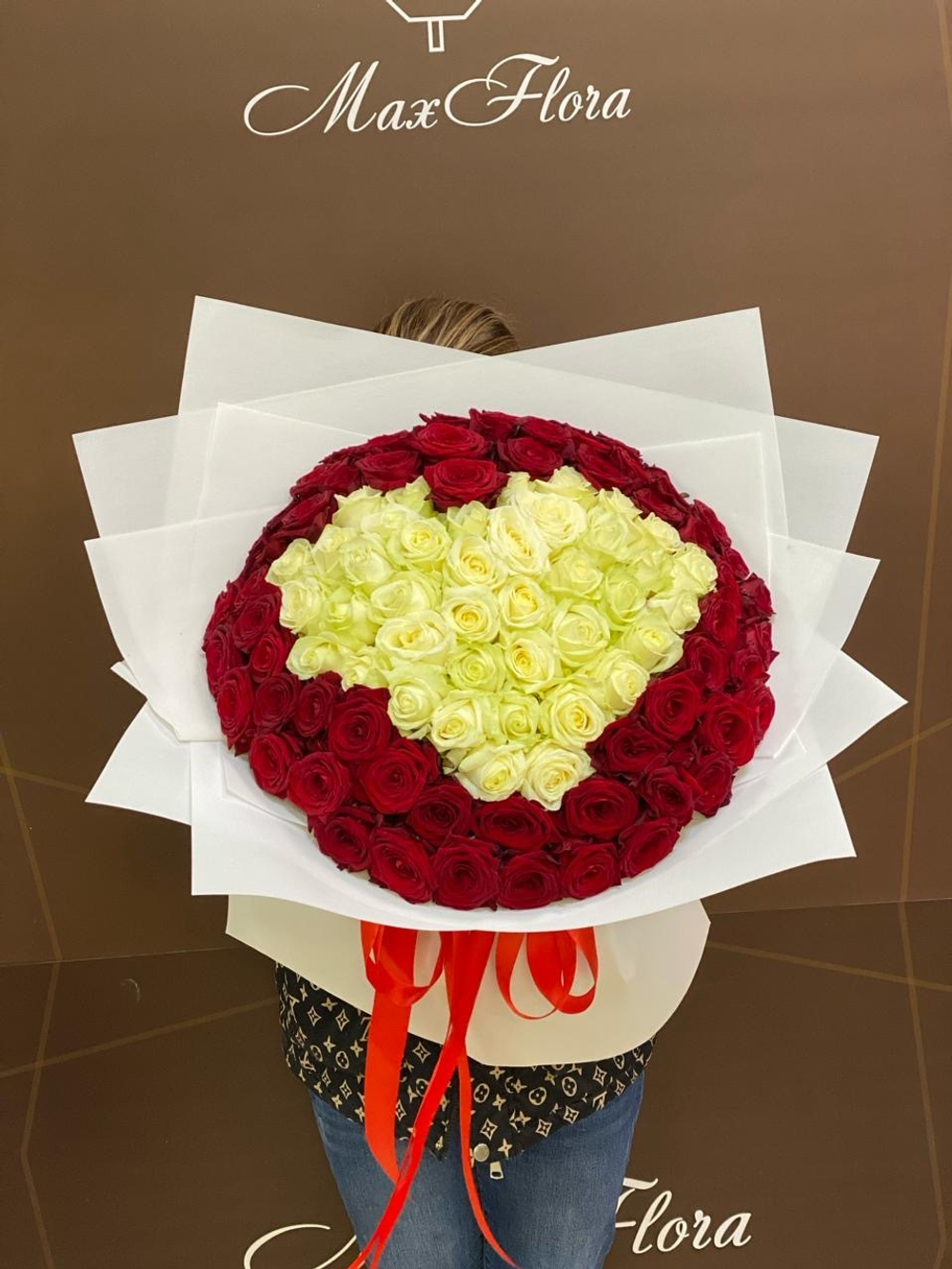 101 Роза Сердце Б-100