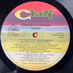 Винтажная виниловая пластинка LP Adriano Celentano Cinema (Italy 1982) Yuppi Du