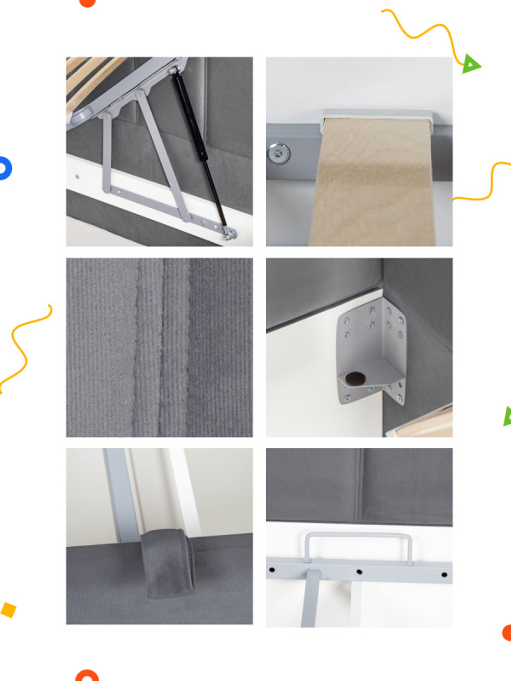 Диван - кровать с подъёмным механизмом 200х90 см Crecker UP ткань Teddy