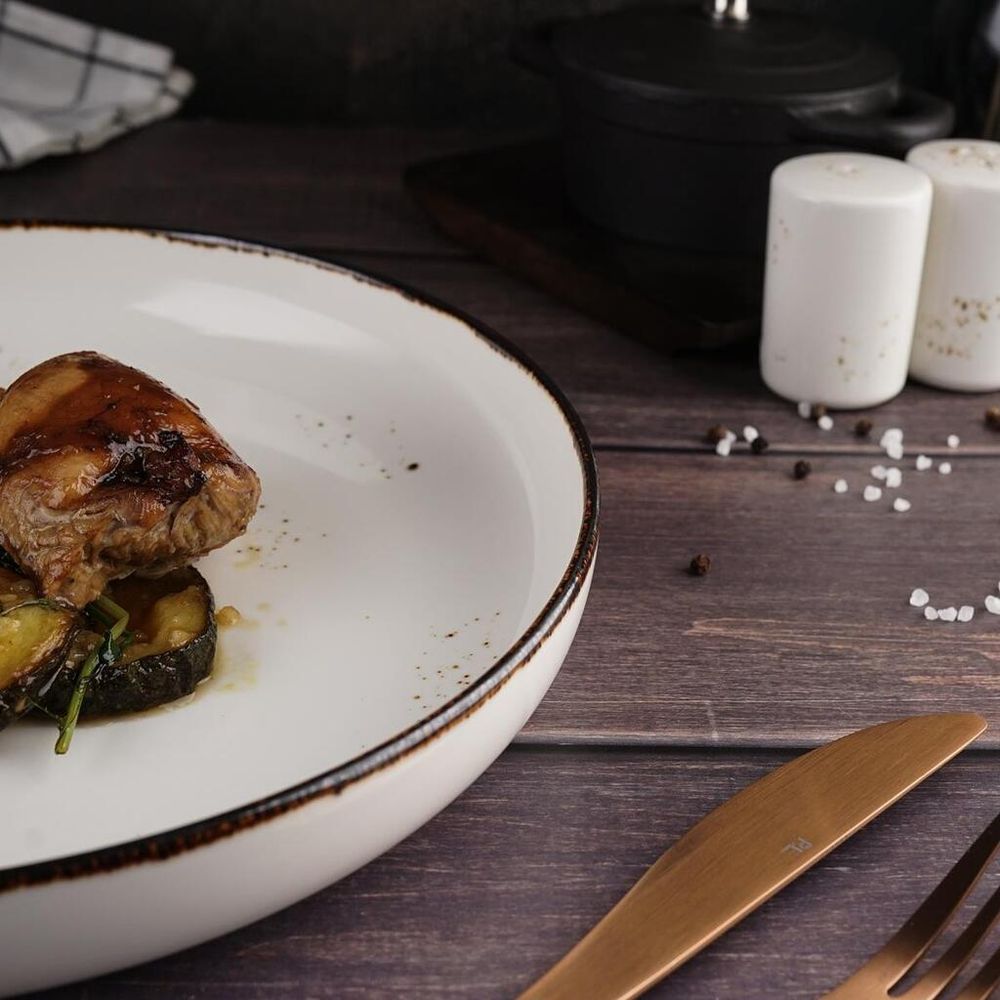 Тарелка с бортом d 25 см h4 см   Noble [6]