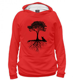 Толстовка "Французский бульдог у дерева"