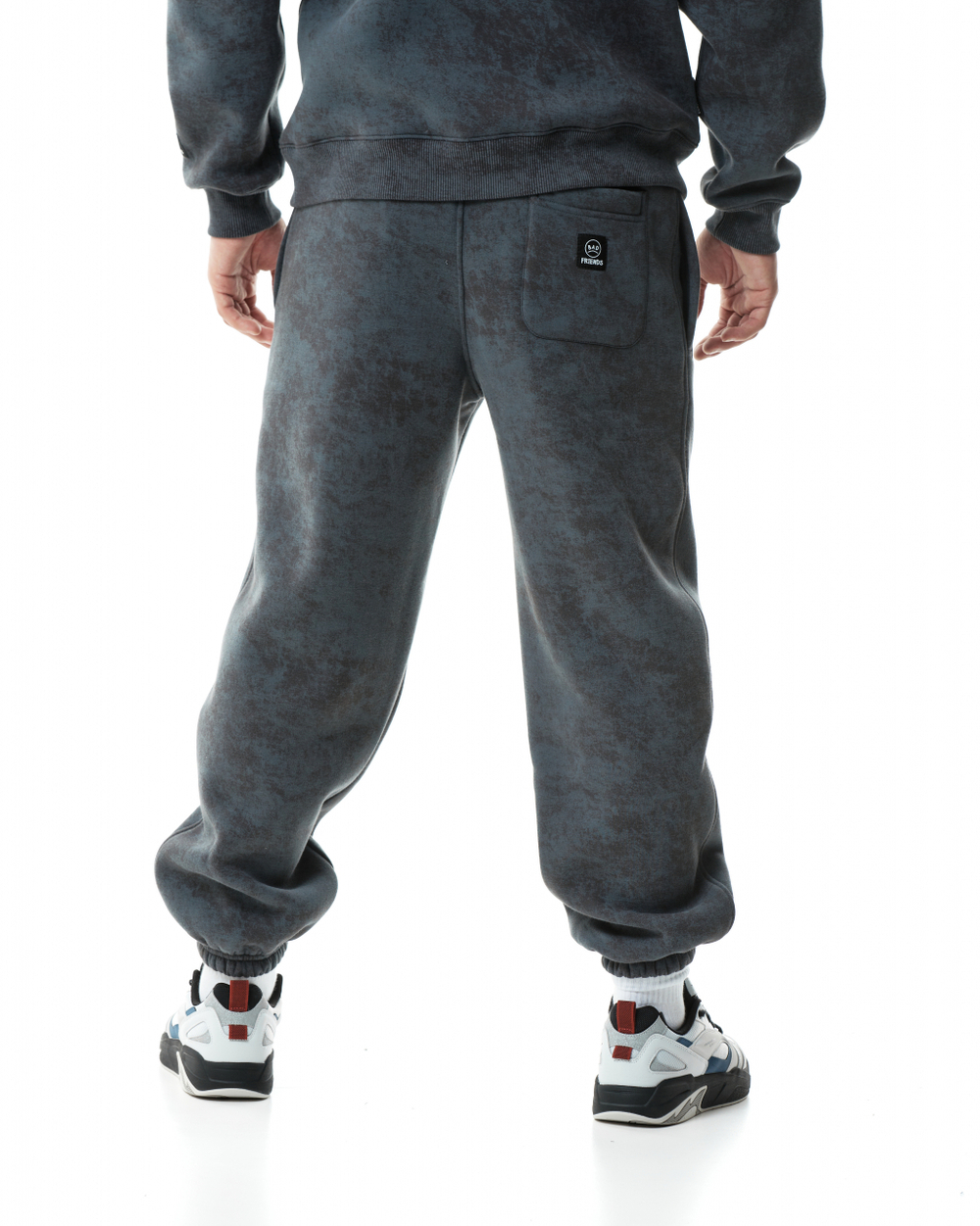 Штаны THE BAD FRIENDS Basic fit WRM графит Ш4 начес flecee винтаж