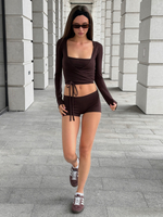 Лонгслив на завязках