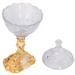 Сахарница стеклянная с крышкой Зарничка Свитти Айвори