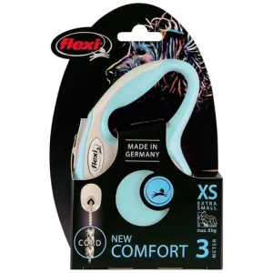 Рулетка flexi NEW LINE Comfort XS (до 8 кг) трос 3 м серый/голубой