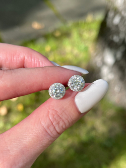 Серьги-гвоздики круглые 8 мм