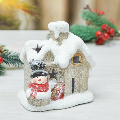 Сувенир новогодний с подсветкой "Домик" 9*7*10см, батарейки в комплекте
