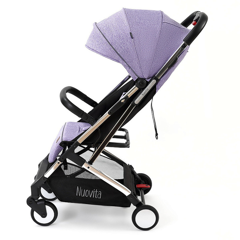Детская прогулочная коляска Nuovita Anima lilla, Argento / Сиреневый, Серебряный