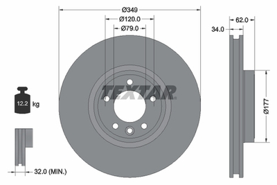 TEXTAR - 92307605-TET - Brake Disc