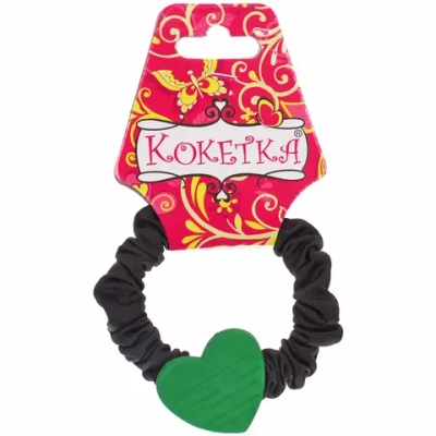 Резинка для волос «Каскада», сердце, микс 5 цветов, d-5,5см