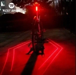 Фонарь велосипедный, задний West Biking YP0701363 (аккум. 450 mAh,USB)