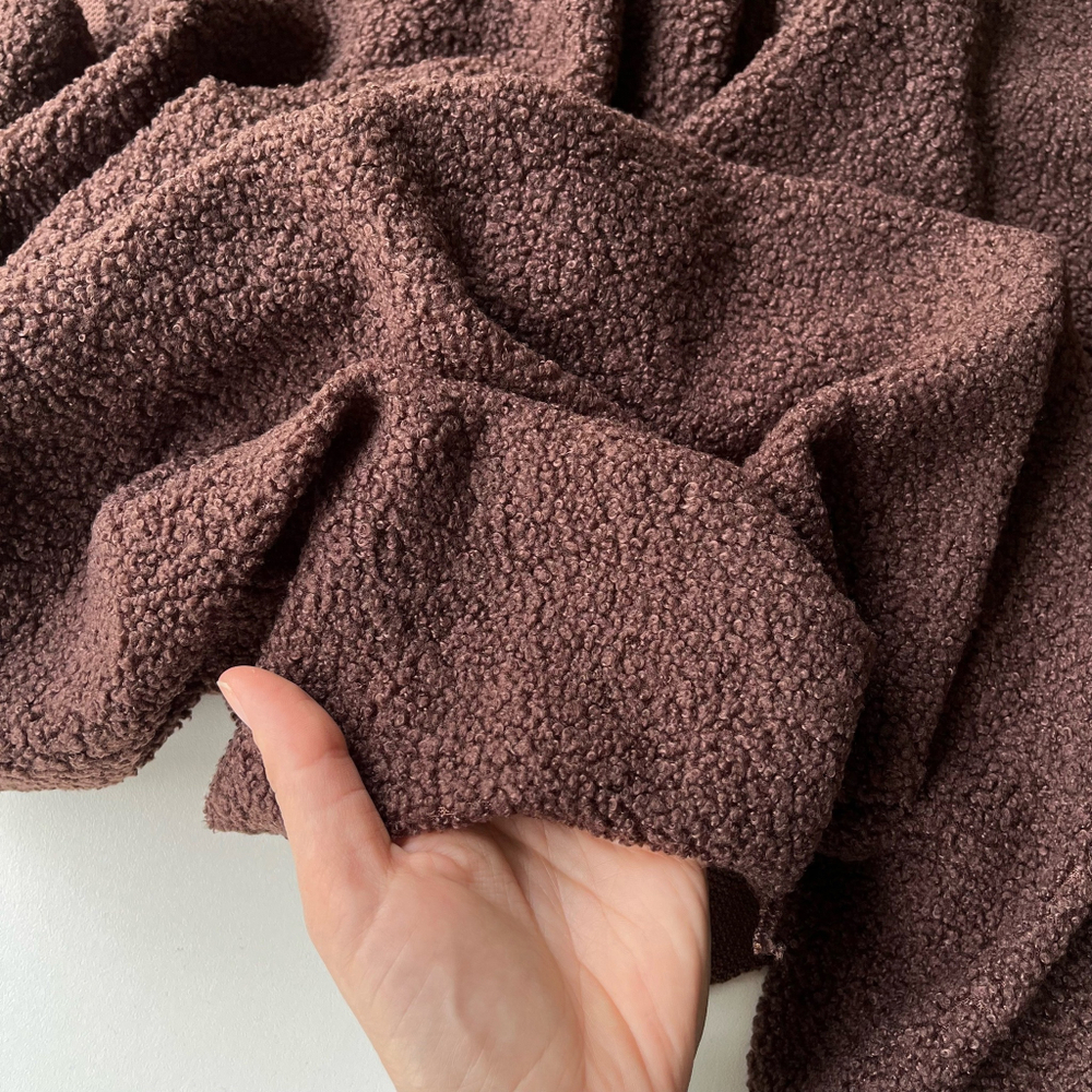 Трикотажный барашек/Букле Шоколад