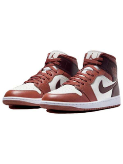 Кроссовки Jordan 1 Mid 'Dusty Peach Night Maroon' Women's