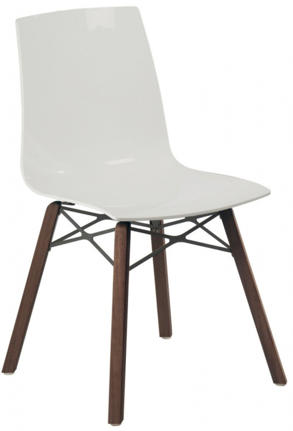 Стул пластиковый Papatya X-Treme-S Wox Iroko, натуральный, белый