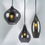 803057 Подвес PENTOLA 3х25W G9 ХРОМ/ДЫМЧАТЫЙ