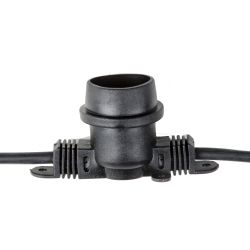 UDL-K120 200-E27-100M IP65 BLACK BELT-LIGHT Гирлянда Белт-лайт. 100 м + 1.5м сетевой шнур. 200 патронов E27. шаг 50см. Чёрная. TM Uniel.