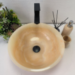 Каменная раковина из оникса Bowl Yellow Small TinLip BO-02891 (40*40*15) 140