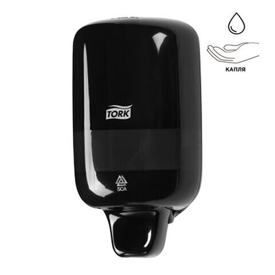 Дозатор для жидкого мыла TORK (Система S2) Elevation, 0,5 л, mini, черный.