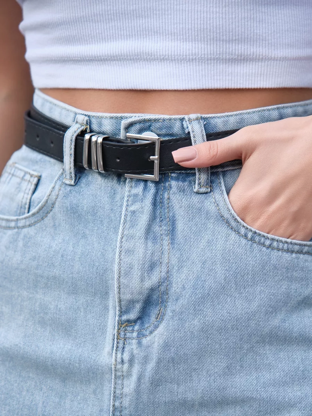 Юбка джинсовая миди