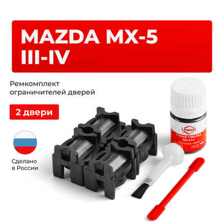 Ремкомплект ограничителей дверей Mazda MX-5 (III-IV) NC; ND (2 двери, тип 16) 2005-2020