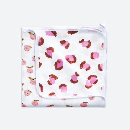 Муслиновое лёгкое одеяло Mjölk Персики