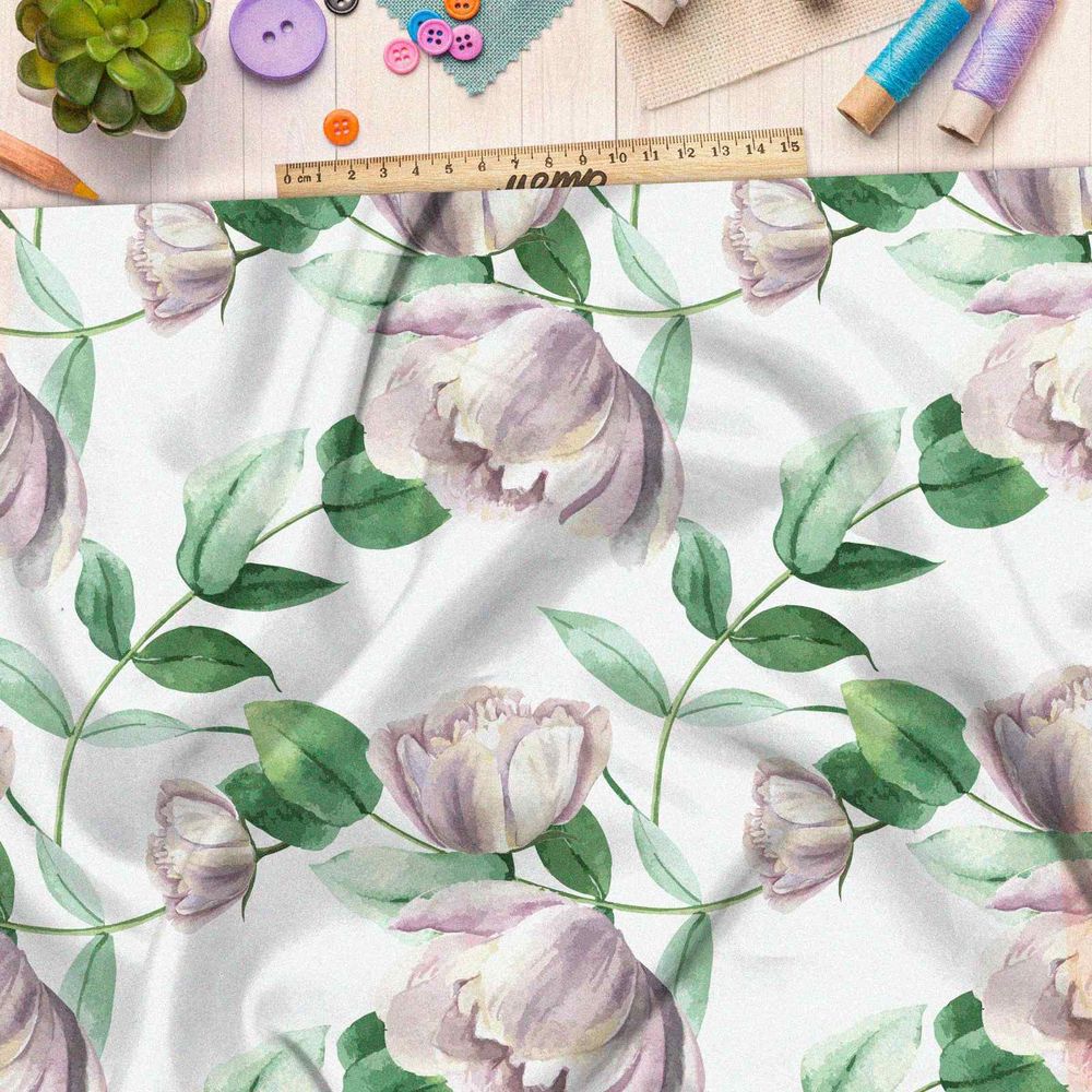 Ткань блэкаут цветочный поцелуй