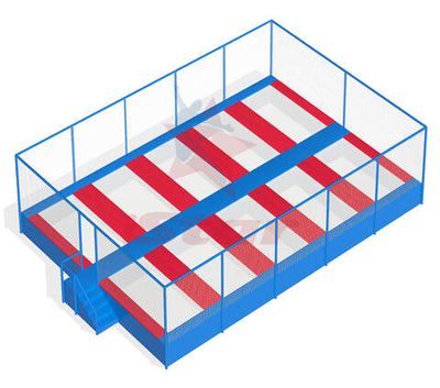 Батутный комплекс с ограждением - БК80 - 10 батутов