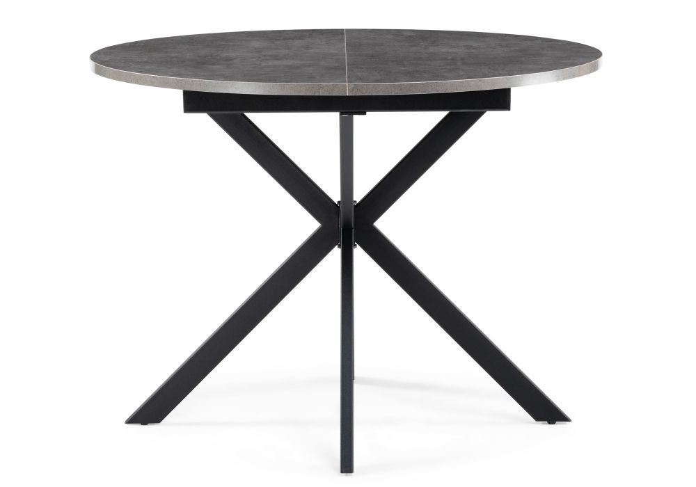 Деревянный стол Сурео 2 100(135)х100х77 камень темный / черный