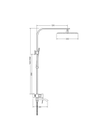 Душевая система с тропическим душем Gappo G2407-6
