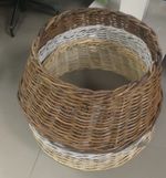 Корзина под елку, цельная, коричневая, ротанг