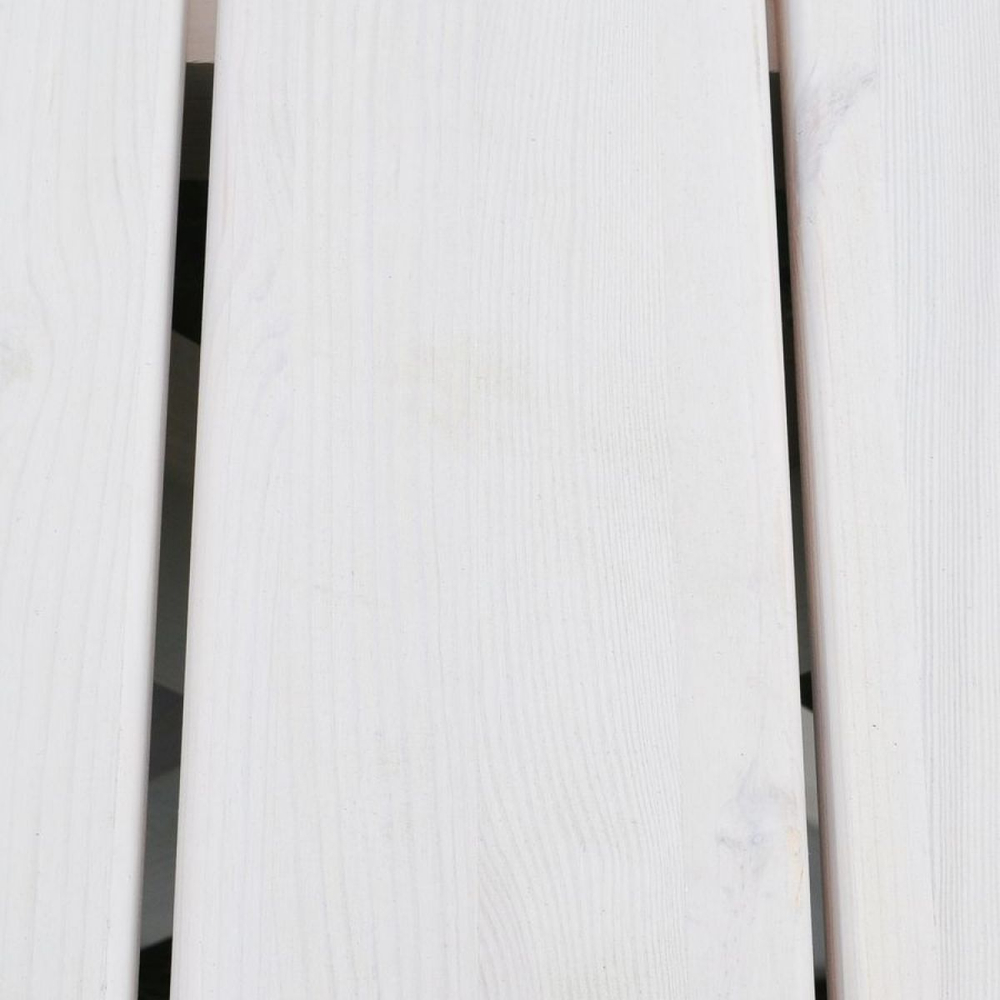 Деревянный стол садовый из массива сосны, белый