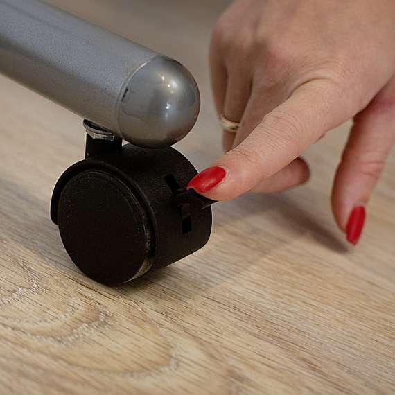 Вешалка напольная на колесах М 9 металлик