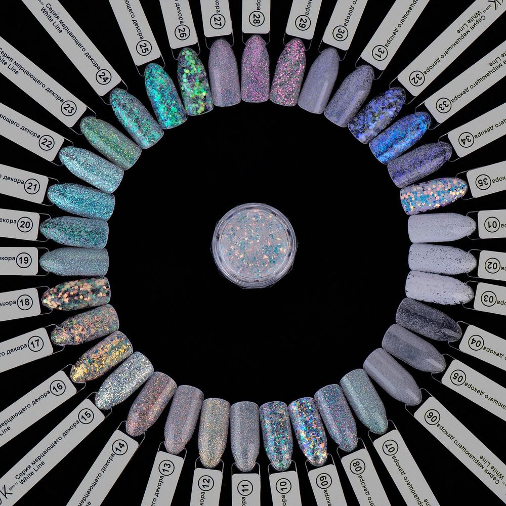 Серия мерцающего декора White Line для дизайна №01