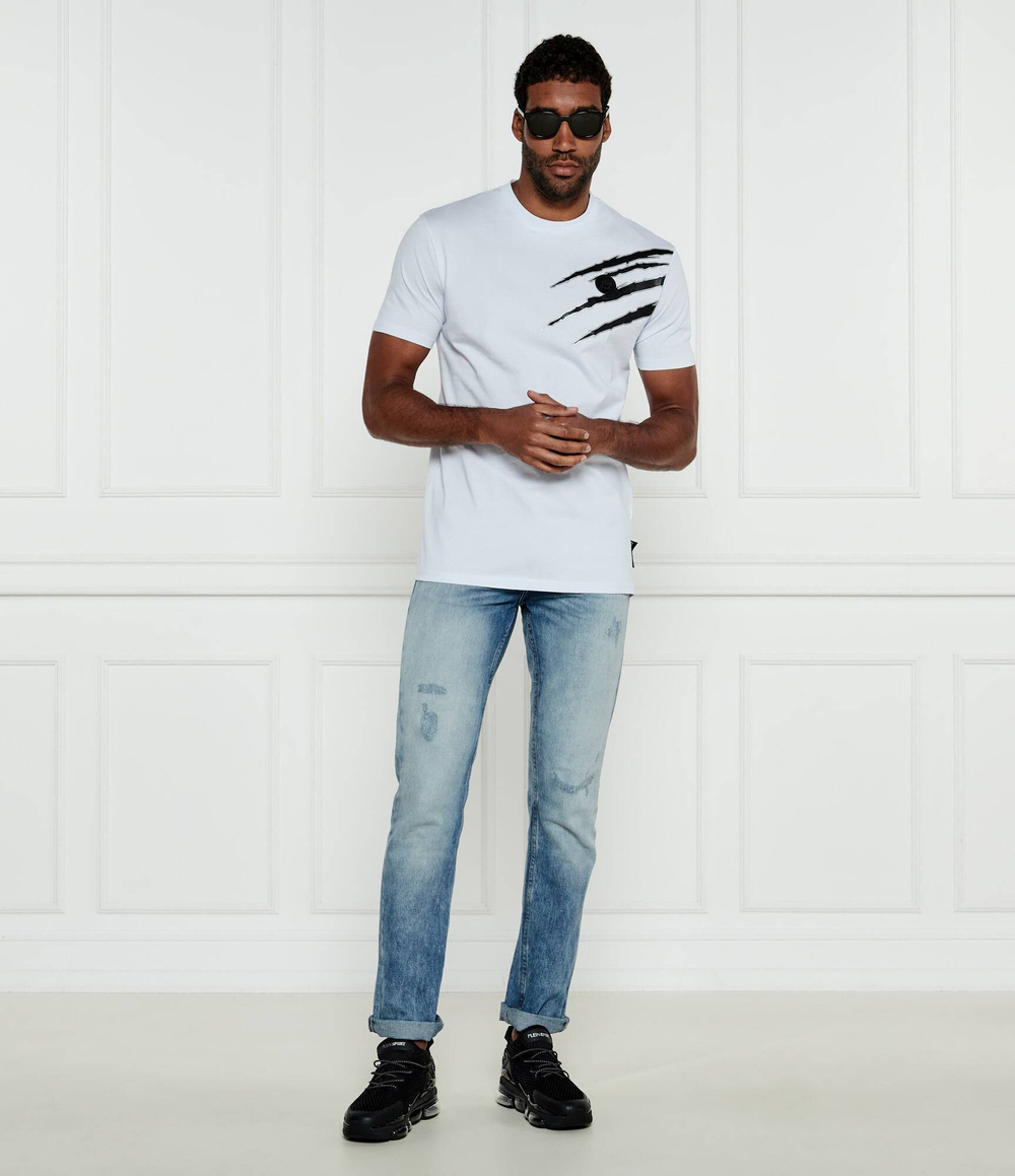 Футболка Lamina Scratch Plein Sport - белый(MTK8019 STE001N)