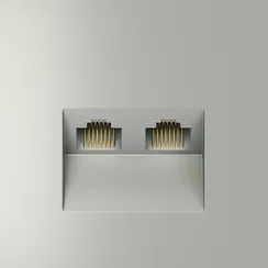 Розетка компьютерная встраиваемая VOLTUM S70 двойная RJ45+RJ45 кат.6, (сталь) vls060205