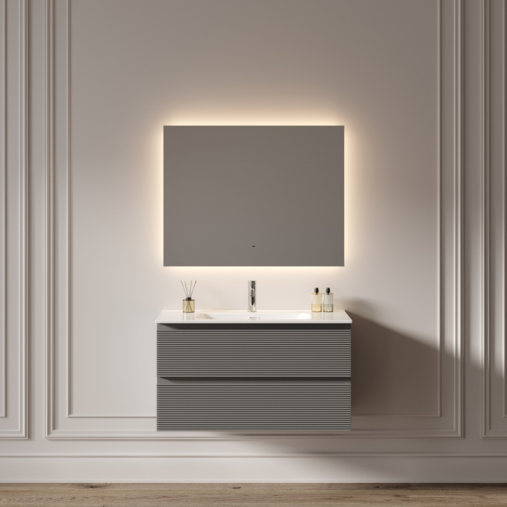 Зеркало для ванной комнаты SANCOS Square 2.0 900х700 led подсветка 2700K/4000K/5000K SQ2.900