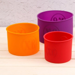 Набор силиконовых форм для выпечки куличей «ХВ»  3 шт. цвет МИКС