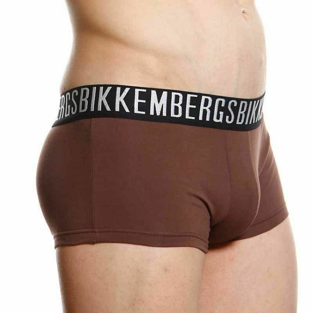 Мужские трусы боксеры коричневые Bikkembergs Brown  Boxer