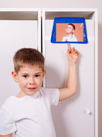 Кармашки в садик 85х20 Робот (синий)