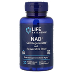 Life Extension, NAD + Cell Regenerator и ресвератрол, никотинамид рибозид NIAGEN, 30 вегетарианских капсул