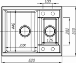 Схема кухонная мойка Dr. Gans Astra 620K