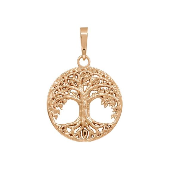 Древо жизни подвеска из красного золота