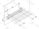 Dorwell Universale брючница выкатная, 330x467x100мм, правое крепление