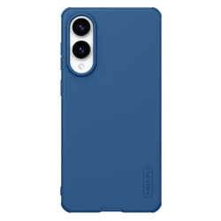 Усиленный чехол синего цвета от Nillkin для Samsung Galaxy S25 Edge, серия Super Frosted Shield Pro